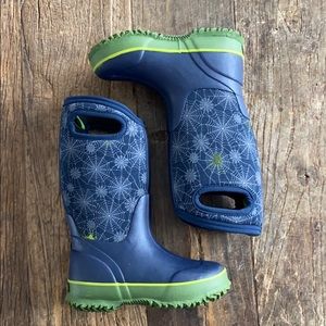Bogs Blue and Green Kids Rain & Snow Boots